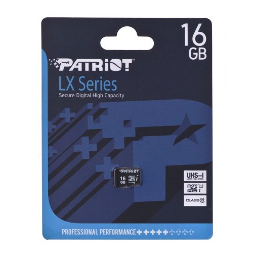 MicroSDHC hukommelseskort 16 GB – Patriot Memory UHS-I U1 Class 10