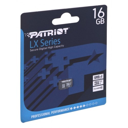 MicroSDHC hukommelseskort 16 GB – Patriot Memory UHS-I U1 Class 10