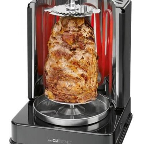 Elgrill Clatronic DVG 3686 – roterende vertikal grill, 1.400 W, sort