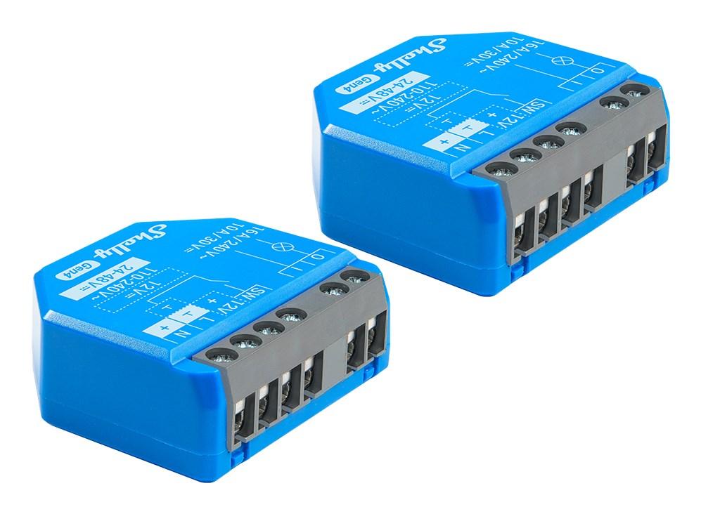 Shelly · Unterputz · "1 Gen4 2er Pack" · Relais · max 16A · 1 Kanal · WLAN · Matter · Zigbee · Bluetooth