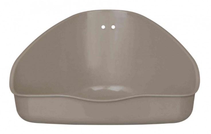 Hjørnetoilet til smådyr - TRIXIE, bronze, åben kattebakke billede