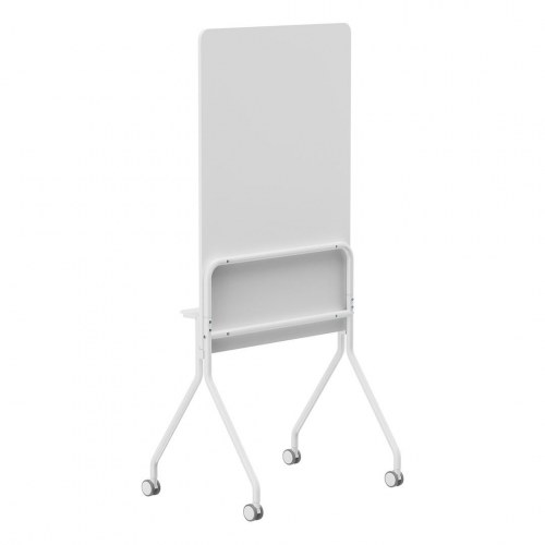 Whiteboard på hjul ergo office, lodret, hvid, enkeltsidet, med hylde, 119 × 79 cm