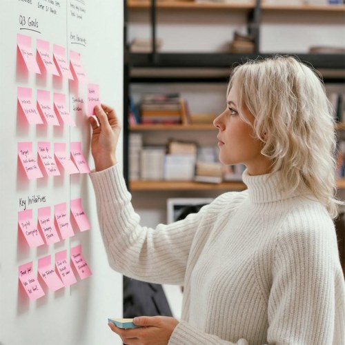 Whiteboard på hjul ergo office, lodret, hvid, enkeltsidet, med hylde, 119 × 79 cm