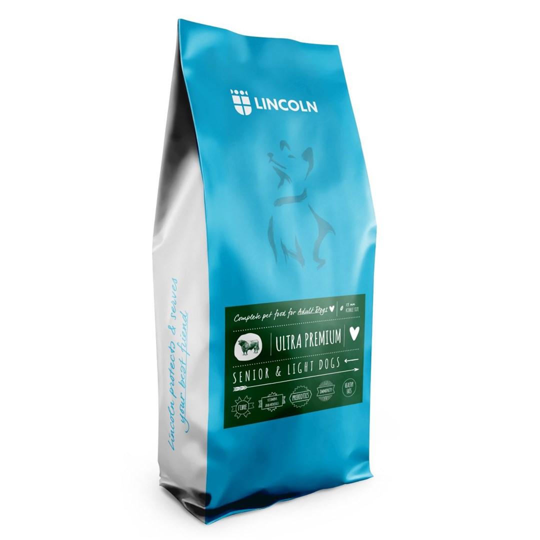 Hundefoder tørfoder – Lincoln Ultra Premium Senior oksekød med ris 12 kg