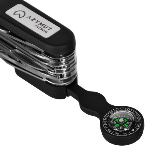 Multiværktøj lommekniv AZYMUT Tatron – 25 funktioner + bæltetaske