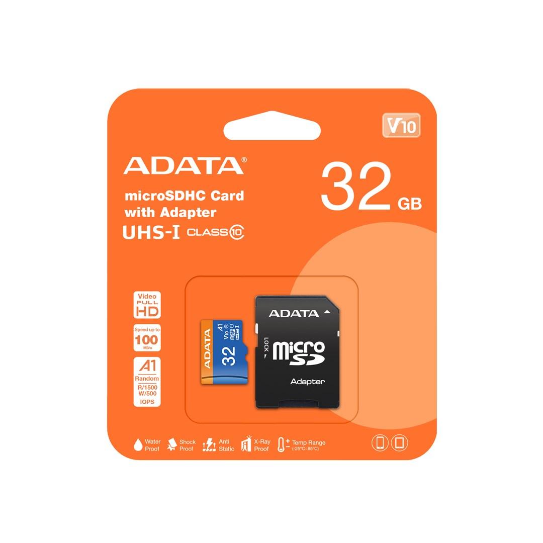 Hukommelseskort microSDHC 32 GB – ADATA Class 10 UHS‑I