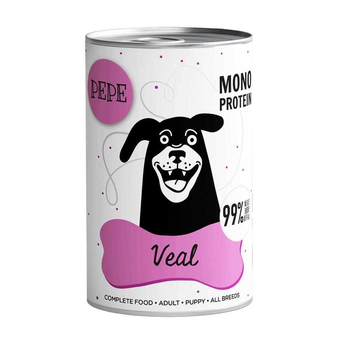 Hundefoder vådfoder PAKA ZWIERZAKA Pepe Kalv – 400 g