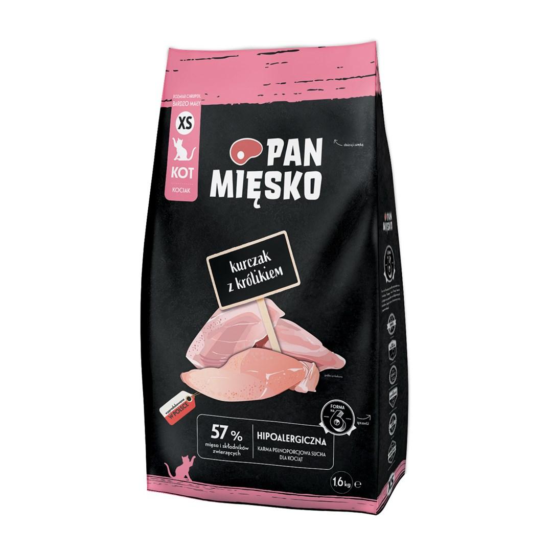 Tørfoder til kat – PAN MIĘSKO kylling med kanin XS, 1,6 kg