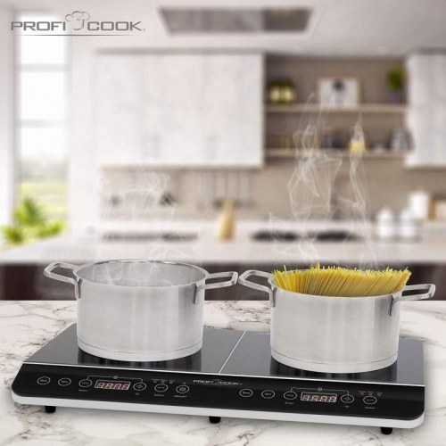 Induktionskogeplade med 2 zoner - ProfiCook PC-DKI 1067, 3.500 W, sort