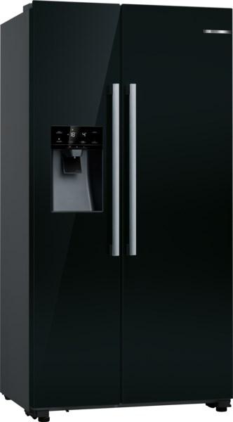 Fritstående side-by-side køleskab Bosch Serie 6 KAD93ABEP, 562 l, E, sort