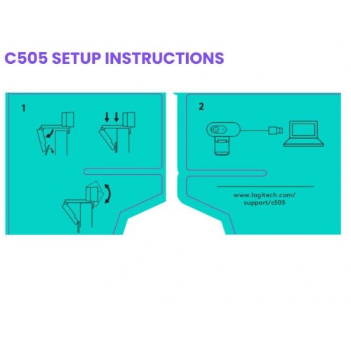 Webcam Logitech C505 HD – 720p USB med lang kabel