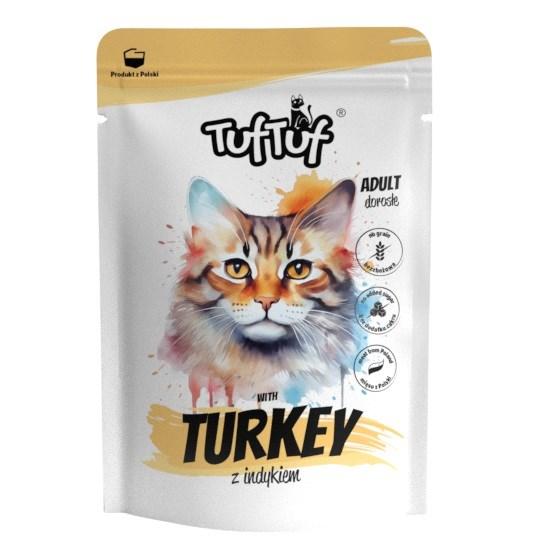 Vådfoder til kat – TufTuf med kalkun, 100 g