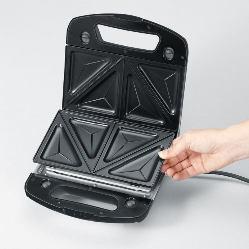 Vaffeljern og sandwichgrill – SEVERIN SA2968, 1.000 W, sort/krom