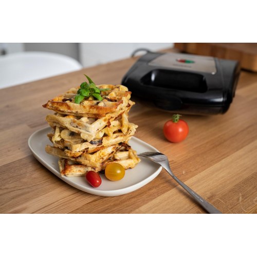 Vaffeljern og sandwichgrill – SEVERIN SA2968, 1.000 W, sort/krom