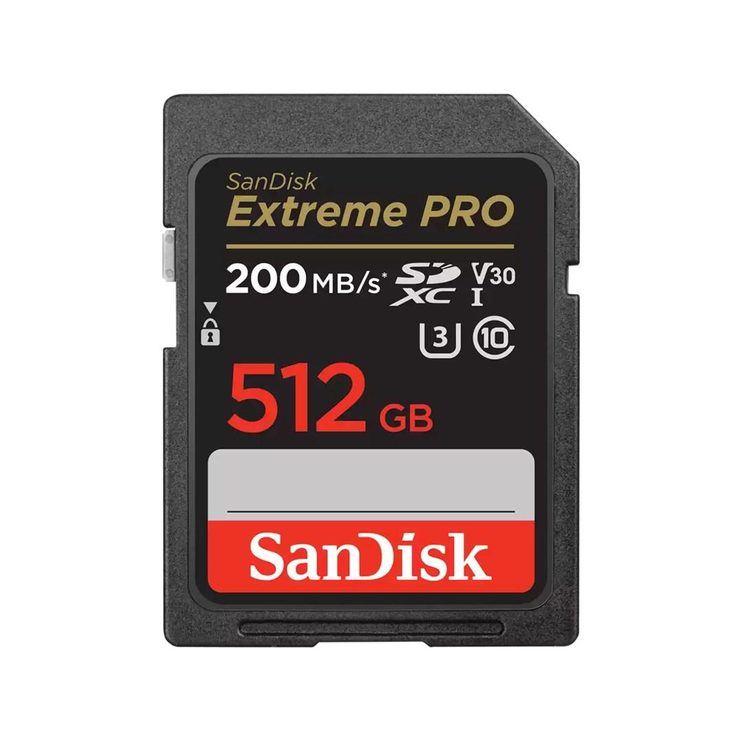 Hukommelseskort SanDisk Extreme PRO SDXC 512 GB (Class 10, U3, V30) billede