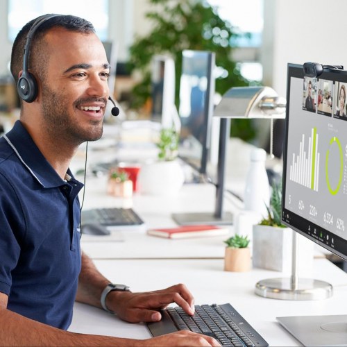 Webcam Logitech C270 HD – mørkegrå, USB