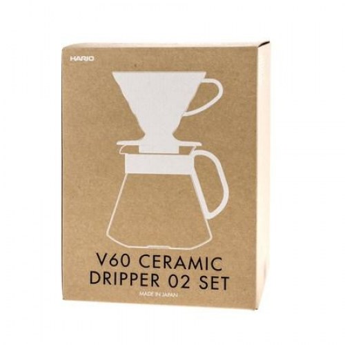 Kaffefilter sæt Hario V60 keramisk 02 – hvid