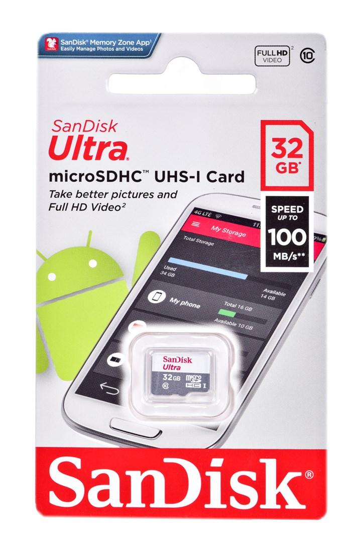 Hukommelseskort microSDHC 32 GB – SanDisk Ultra, Class 10 UHS-I