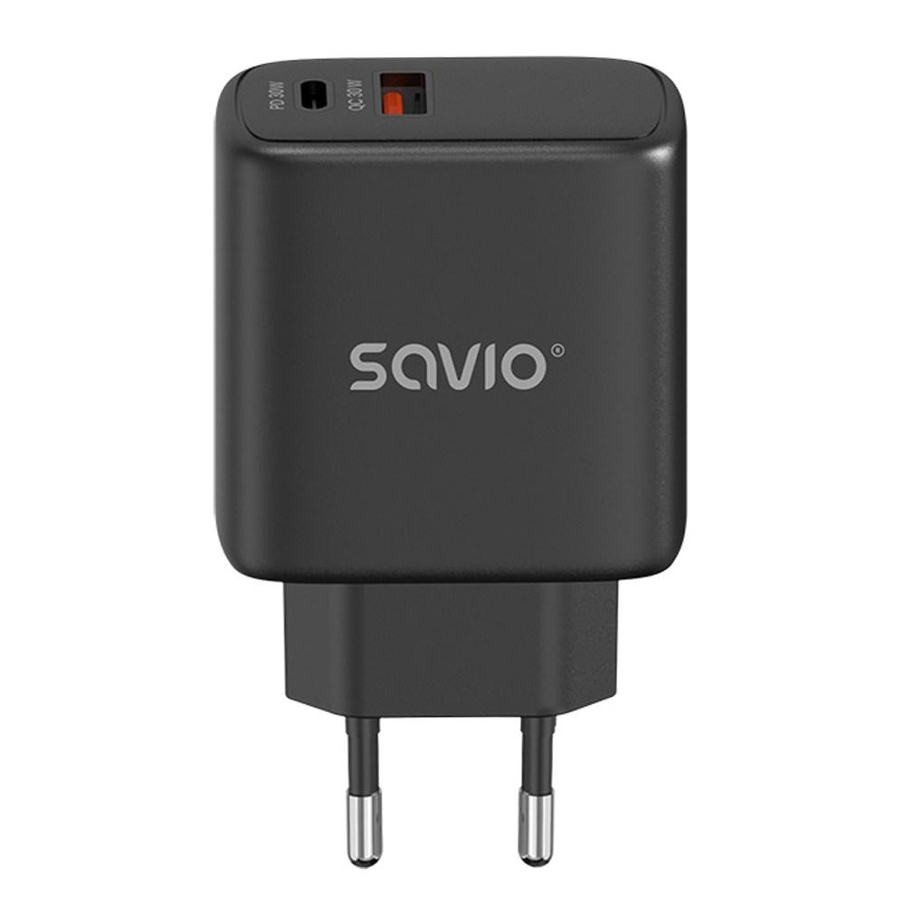 Savio LA-06/B USB Quick Charge Power Delivery 3.0 30W Internal charger Headset, Mus, Tablet, Telefon, Ur Sort Udendørs