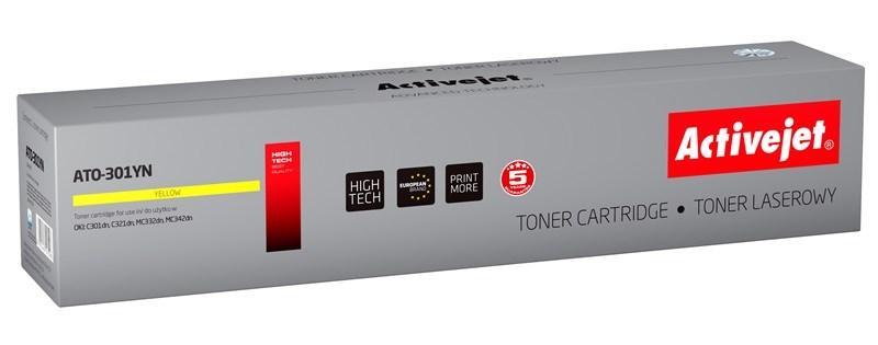 Toner til OKI - Activejet ATO-301YN, gul, 1.500 sider