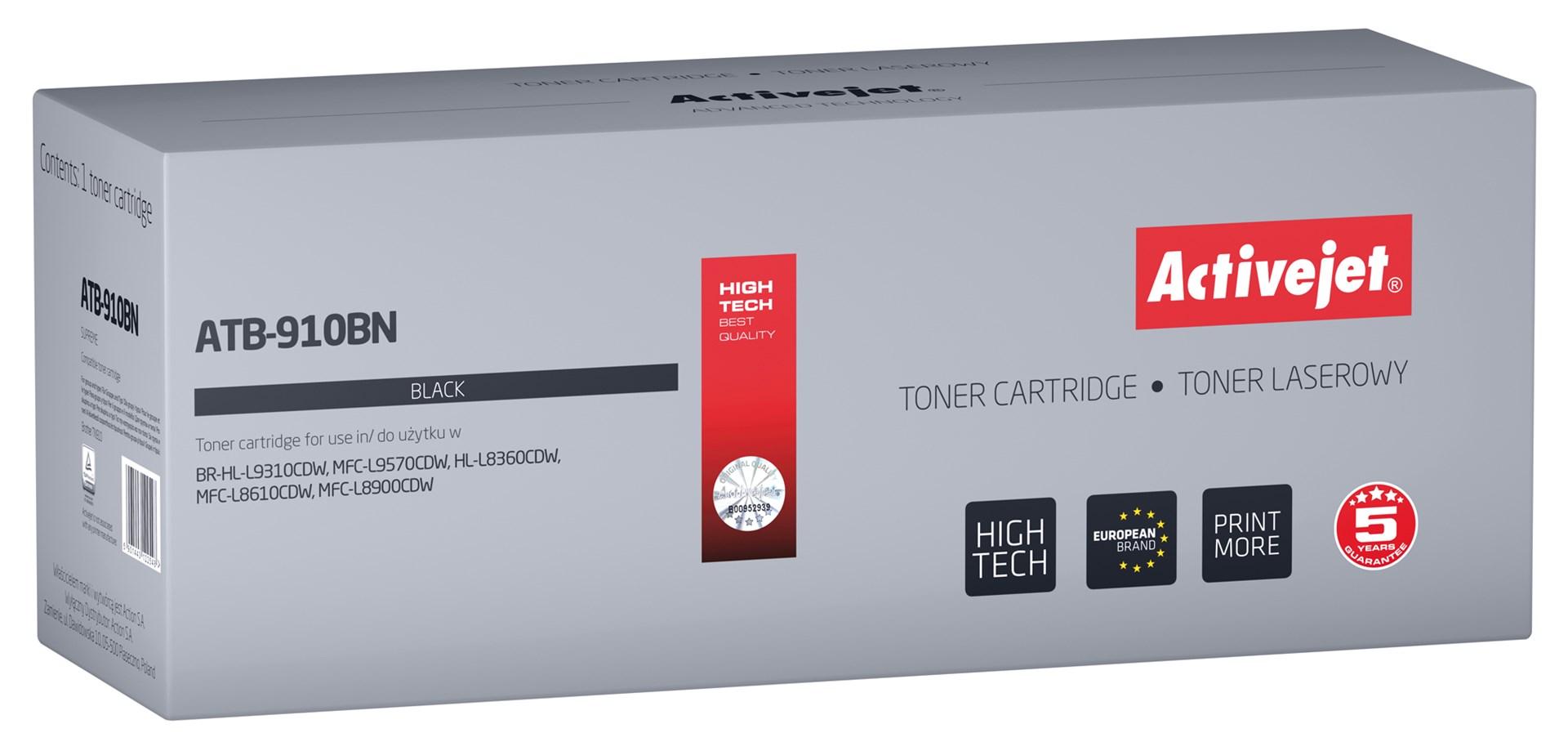 Toner til Brother - Activejet ATB-910BN, sort, kompatibel, 9.000 sider