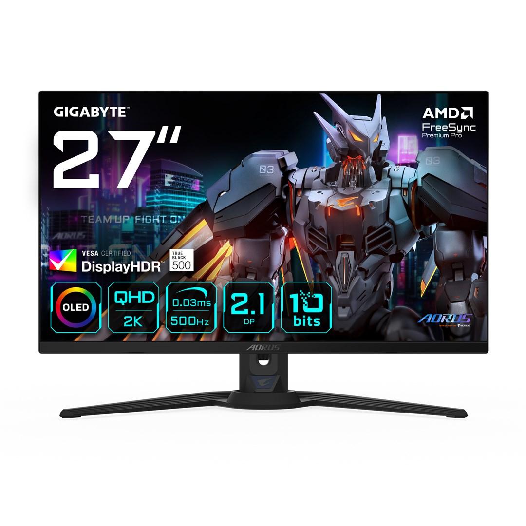 Gaming skærm 27" Gigabyte AORUS FO27Q5P OLED QHD 500 Hz billede