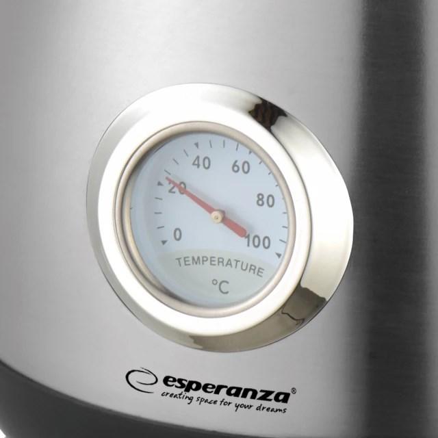 Elkedel 1,7 l - Esperanza Thames, 2.200 W, sort/steel billede