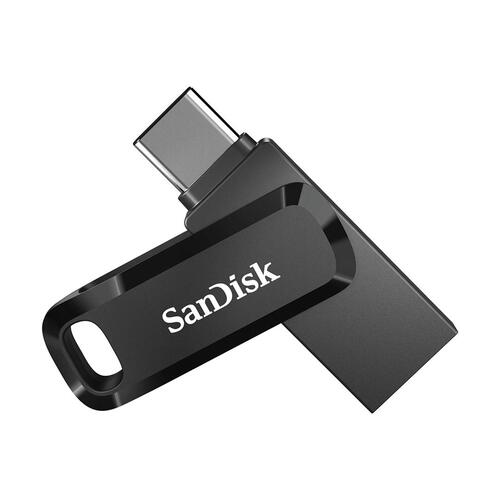 USB nøgle SanDisk Ultra Dual Drive 128 GB – USB-C & USB-A 3.2 Gen 1, sort/sølv