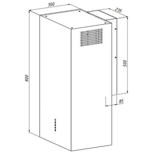 Emhætte vægmonteret Akpo Cubera WL – guld, 40 cm, alu-filter