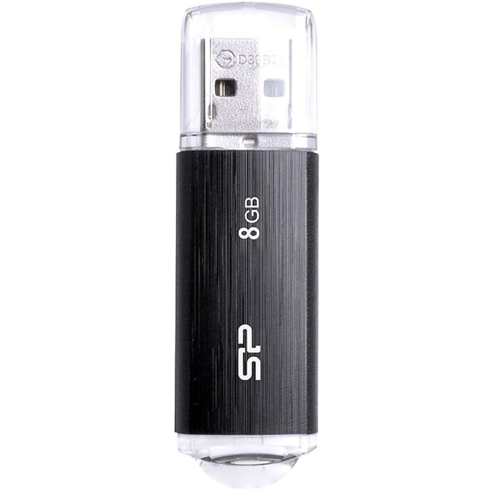 USB stik Silicon Power Ultima U02 8 GB USB 2.0 - sort billede