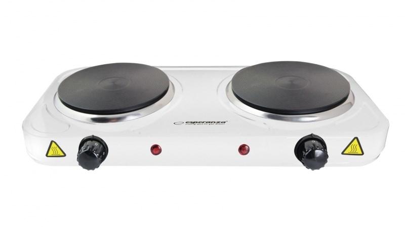 Dobbelt kogeplade Esperanza Cotopaxi  hvid, 2 zoner