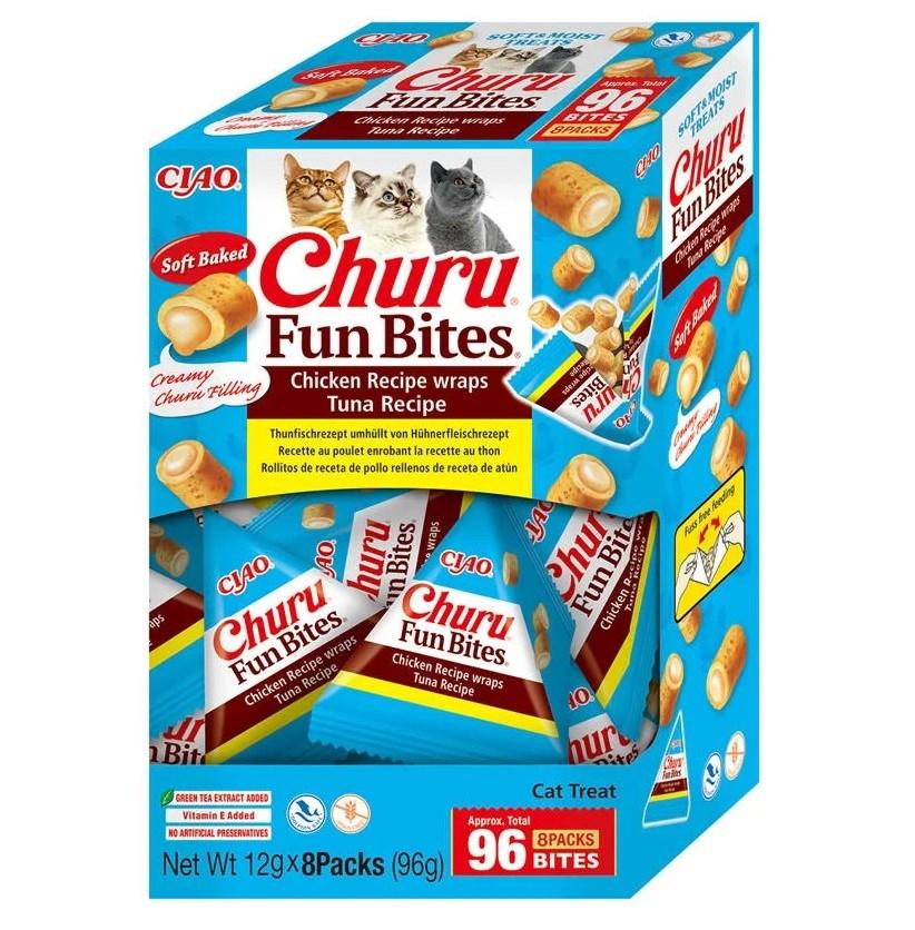 Kattegodbidder INABA Churu Fun Bites kylling og tun 8×12 g billede