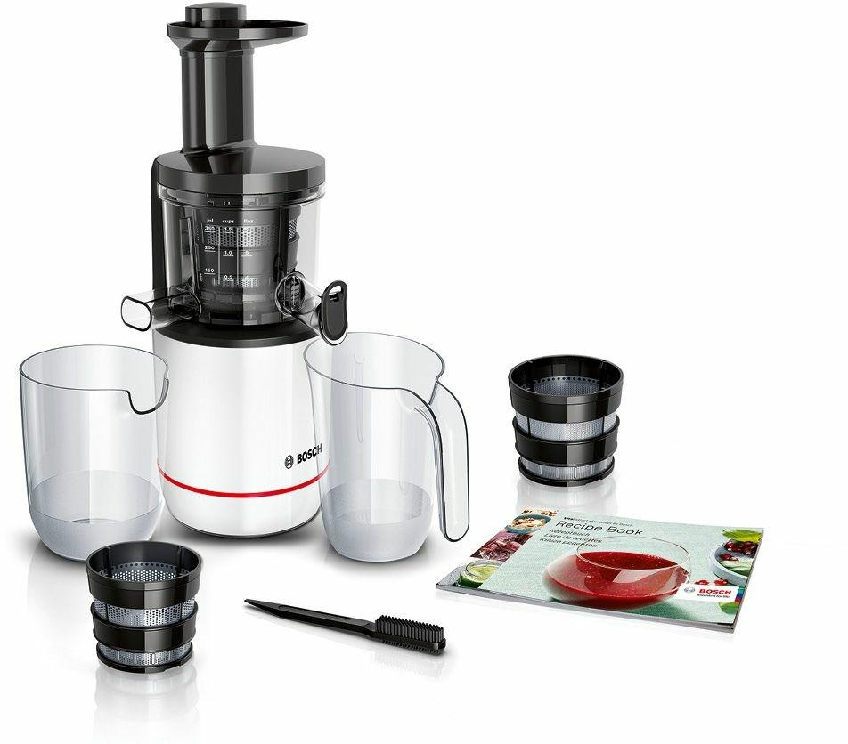 Slow juicer Bosch MESM500W, 150 W, sort/hvid