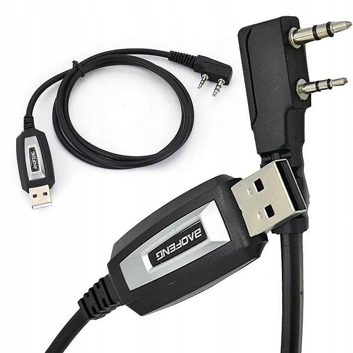 USB programmeringskabel BAOFENG med K‑stik (Kenwood) - til UV‑5R, UV‑82, 888S m.fl. billede