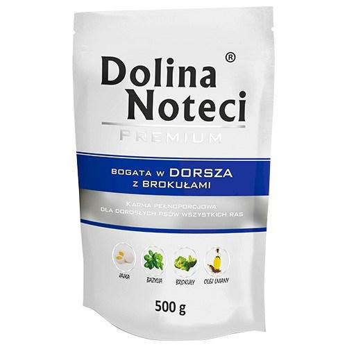Hundefoder vådfoder Dolina Noteci Premium – rig på torsk med broccoli, 500 g
