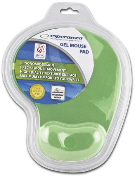 Musemåtte med gel-håndledsstøtte - Esperanza EA137G, grøn billede