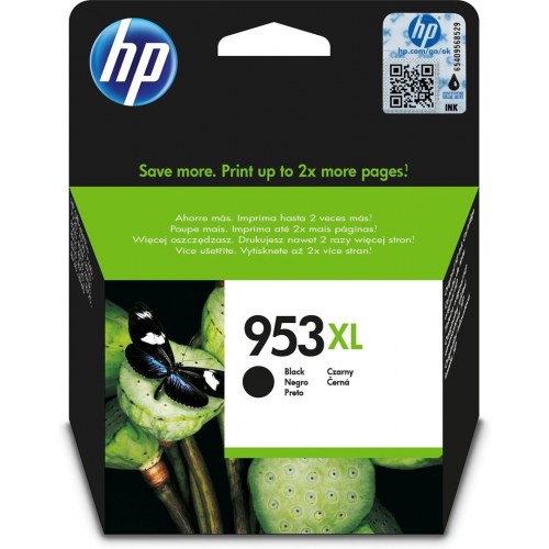Blækpatron HP 953XL sort - høj kapacitet, original
