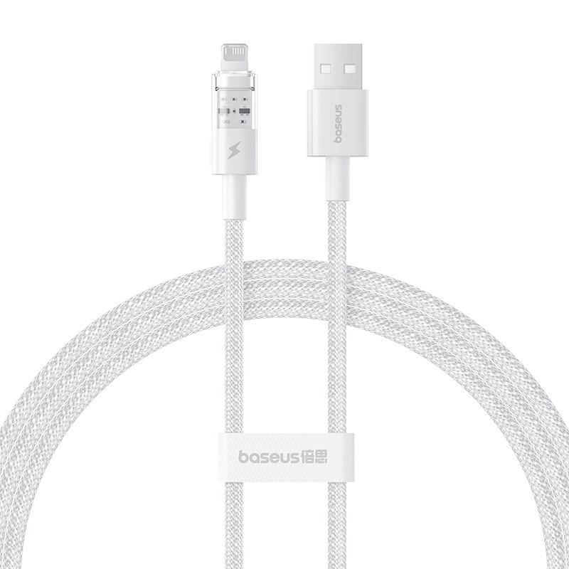 USB-kabel til iPhone – Baseus Gem 2,4 A hurtig opladning 1 m (hvid)