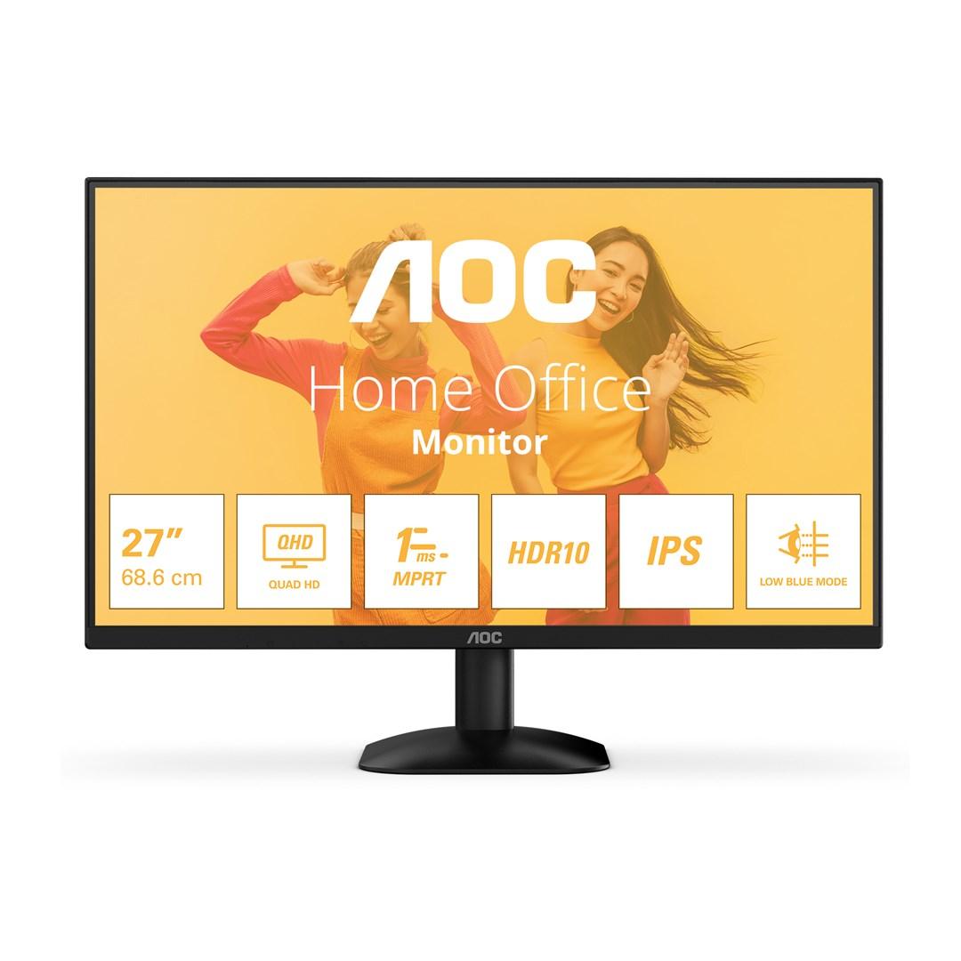 Skærm 27" AOC Q27B35E - QHD IPS, 75 Hz, HDR10, sort billede