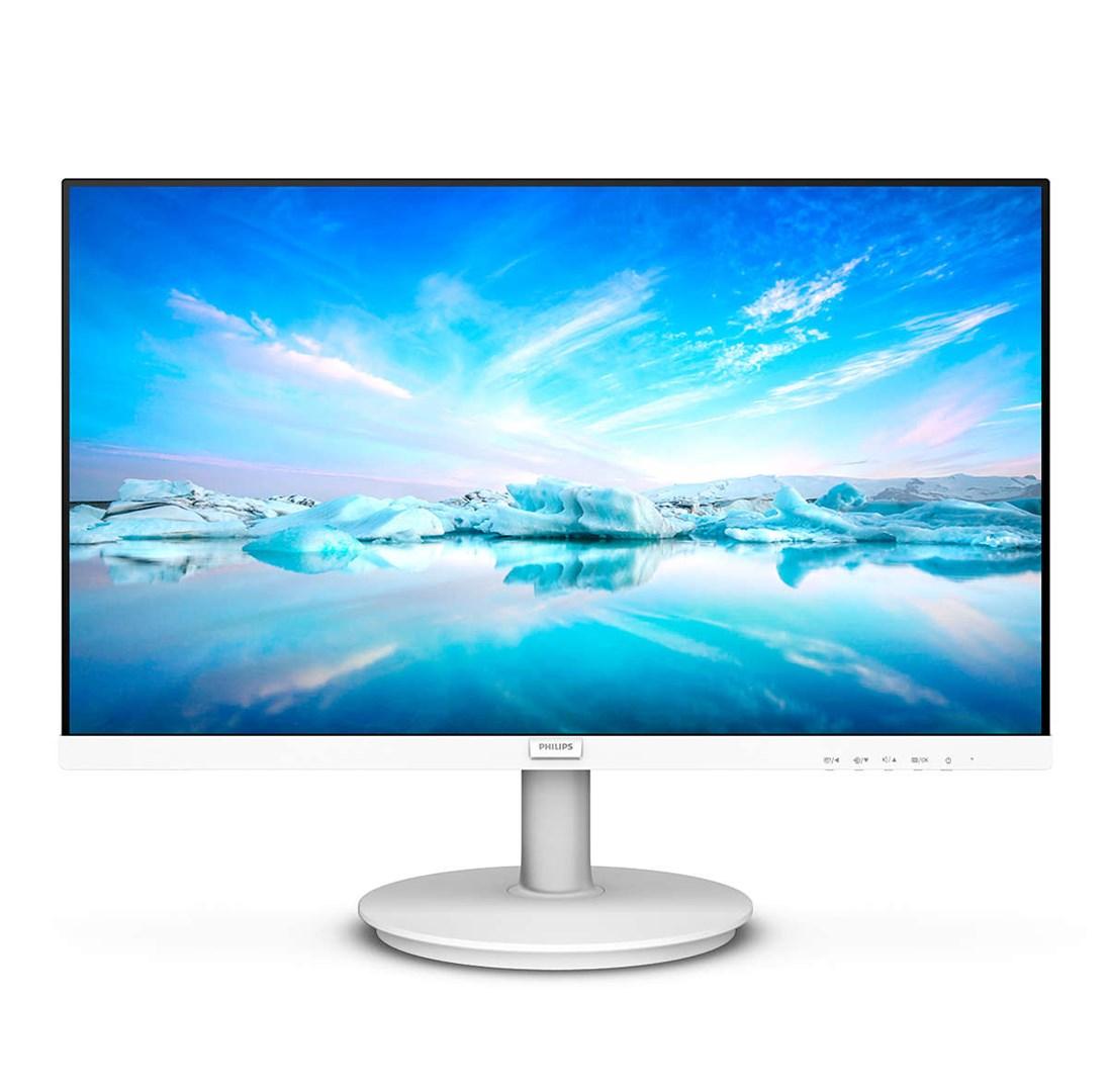 Skærm 24" Philips V Line 241V8AW - Full HD IPS, hvid billede