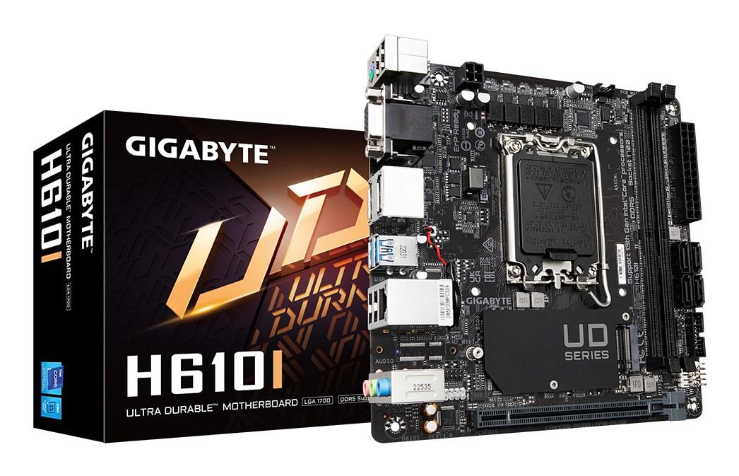 Bundkort Gigabyte H610I mini-ITX - LGA 1700, DDR5, M.2, USB 3.2, GbE billede