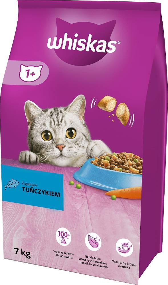 Tørfoder til kat - Whiskas Adult med tun, 7 kg billede
