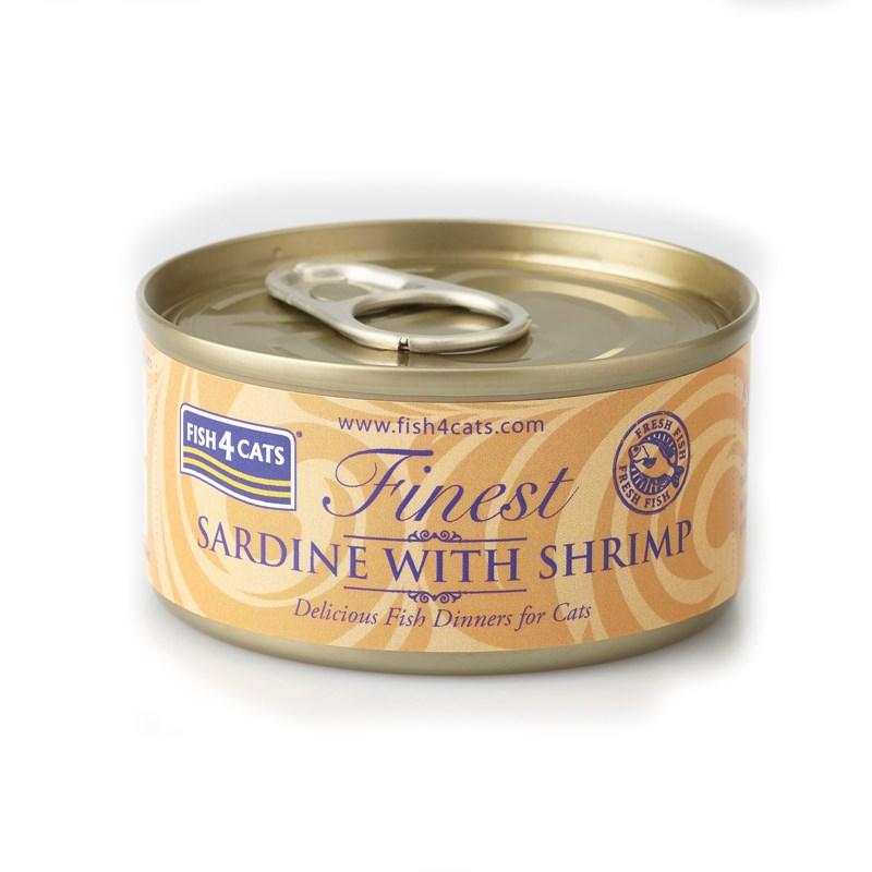 Vådfoder til kat – FISH4DOGS Fish4Cats Sardine with Shrimp 70 g