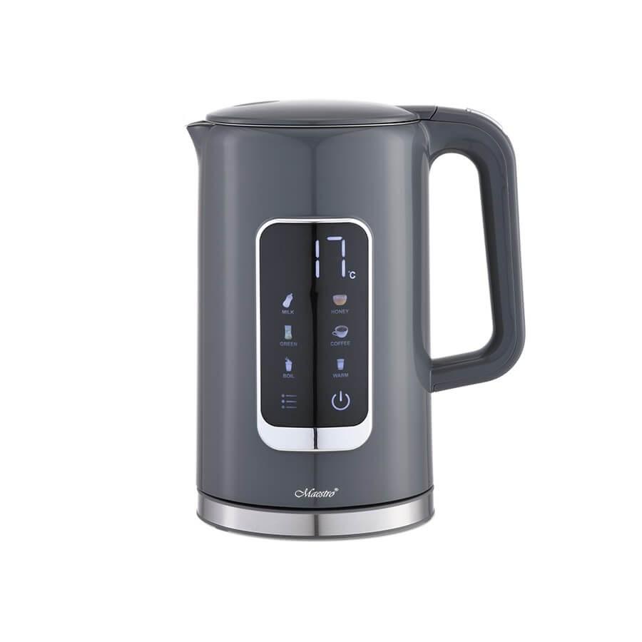 Elkedel Maestro MR-024-GREY 1,7 l – grå, temperaturstyring