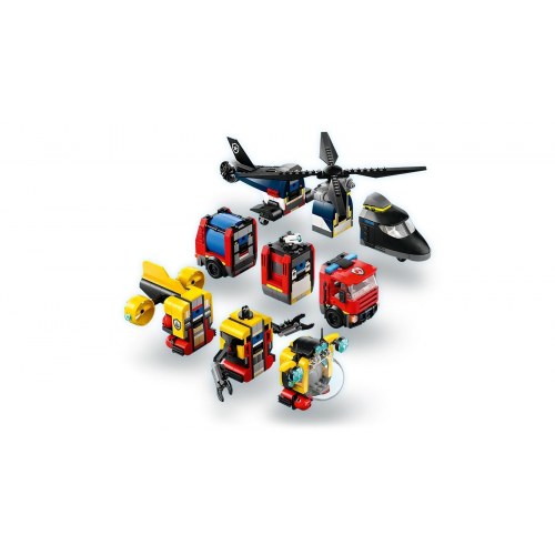LEGO City helikopter, brandbil og ubåd Remix (60462)