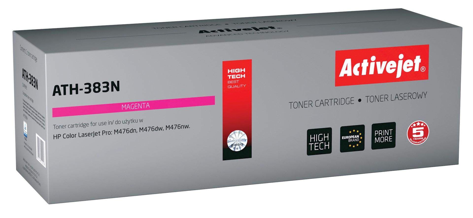 Toner til HP – Activejet ATH-383N, magenta, erstatter HP 312A (CF383A), 2.700 sider