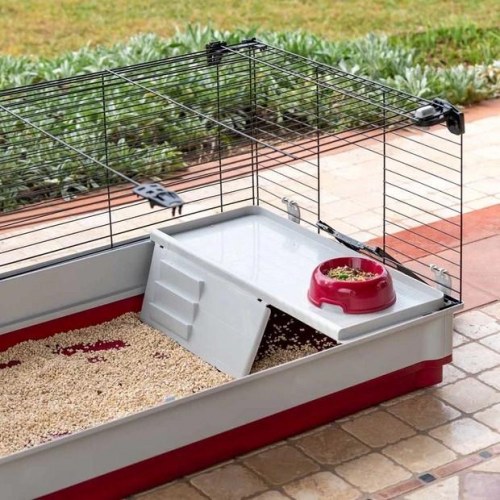 Kaninbur FERPLAST Krolik 160 – sammenklappeligt, bordeaux/hvid