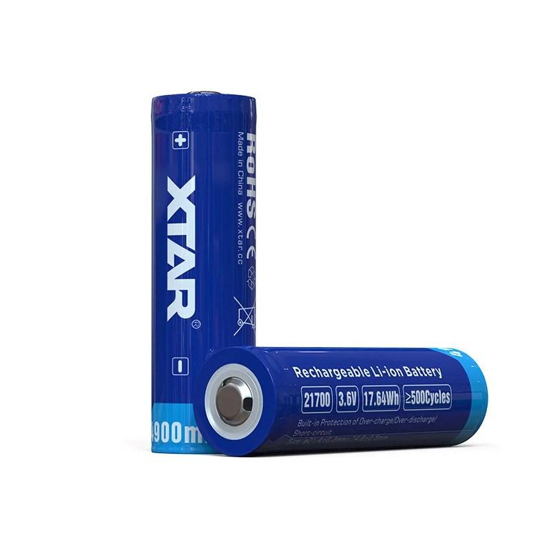 Genopladeligt batteri XTAR 21700 Li-ion 3,7 V 4.900 mAh