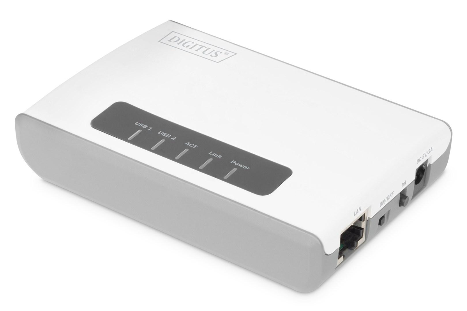 Netværksserver trådløs 300 Mbit/s - DIGITUS 2x USB 2.0 billede