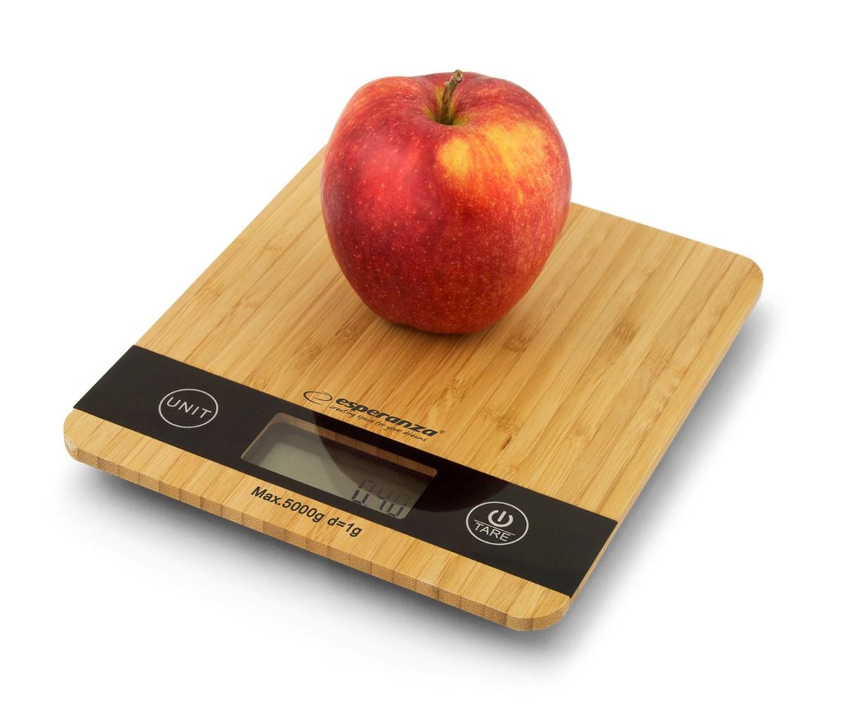 Køkkenvægt Esperanza - elektronisk bambus, 5 kg, LCD billede